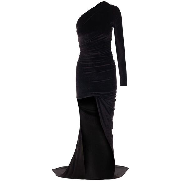 Balenciaga Women's Long Asymmetrical One-Shoulder Dress